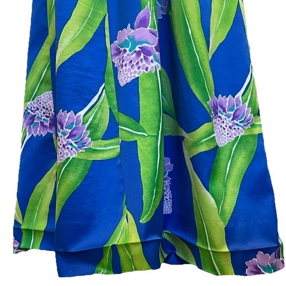 Vintage Hilo Hattie’s Hawaii Tulip Sleeve Poly MuuMuu Dress 🌺Released Hem🌺 - Picture 11 of 14